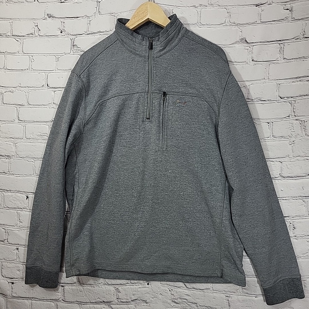 Greg Norman Pullover Sweatshirt Mens Sz XL Gray 1/4 Zip